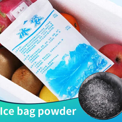 Bon prix Un paquet de glace de polyacrylate de sodium biodégradable avec une absorption d'eau élevée et des performances de refroidissement durables en ligne